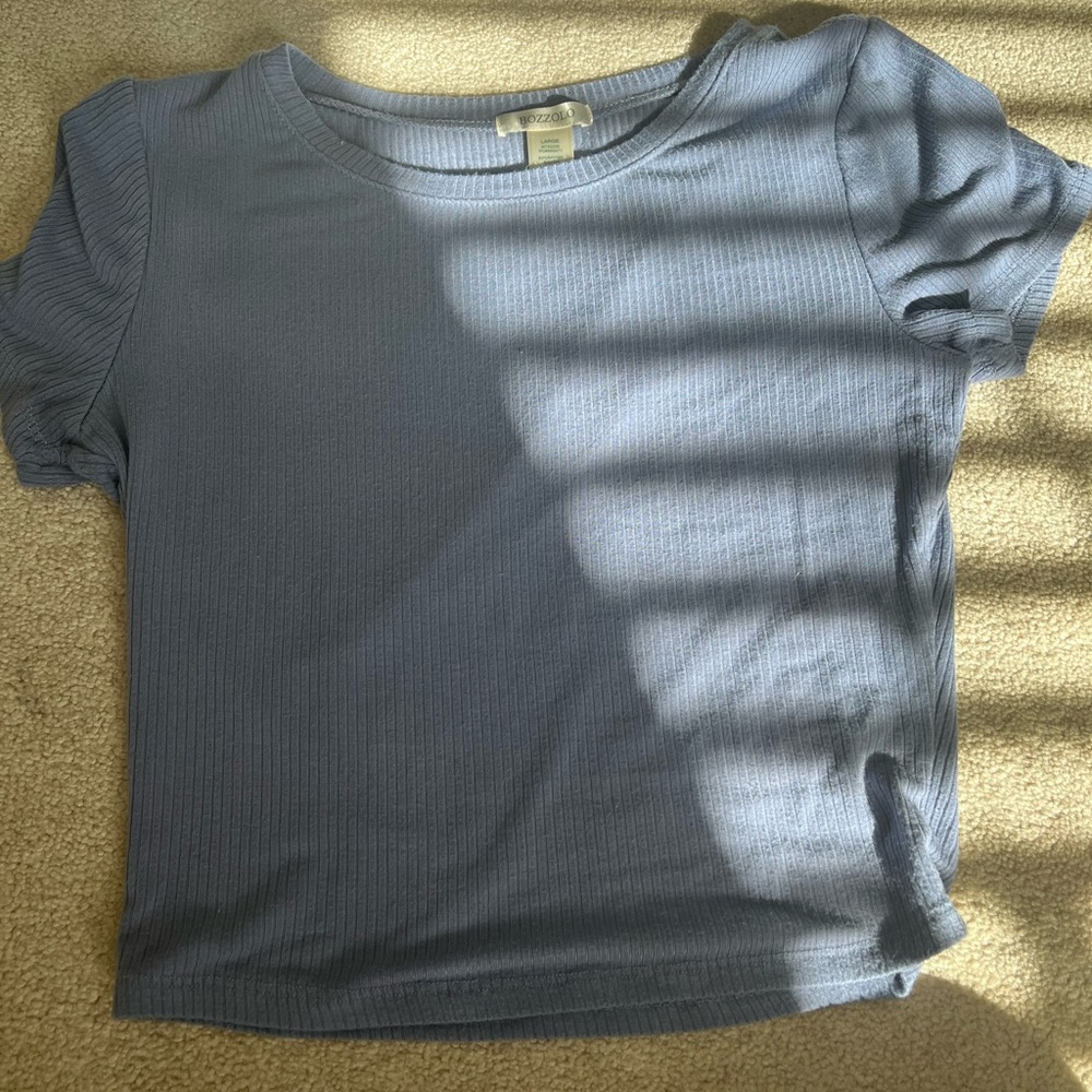 blue bozzolo crop top